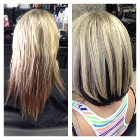 blonde hair underneath|blonde bob with brown underneath.